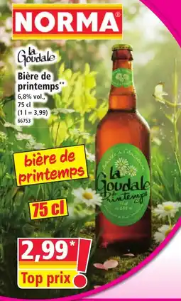 Norma LA GOUDALE Bière de printemps offre