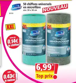 Norma SAUBERMAX 50 chiffons universels en microfibre offre