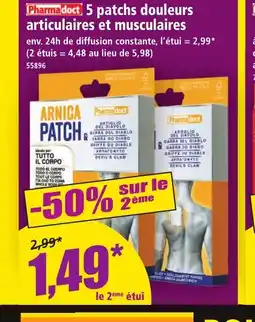 Norma PHARMADOCT 5 patchs douleurs articulaires et musculaires offre