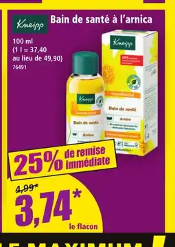 Norma KNEIPP Bain de santé à l'arnica offre