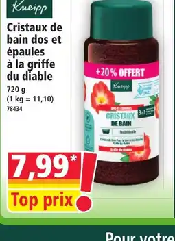 Norma KNEIPP Cristaux de bain dos et épaules à la griffe du diable offre