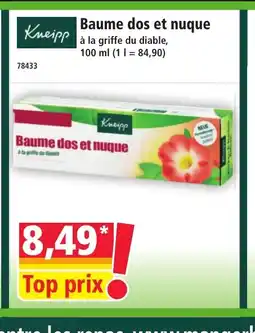 Norma KNEIPP Baume dos et nuque offre