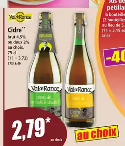 Norma VAL DE RANCE Cidre offre