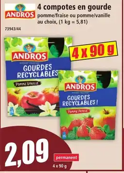 Norma ANDROS 4 compotes en gourde offre