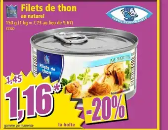 Norma Filets de thon au naturel offre