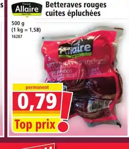 Norma ALLAIRE Betteraves rouges cuites épluchées offre