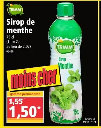 Norma Sirop de menthe offre