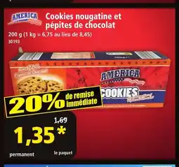 Norma AMERICA Cookies nougatine et pépites de chocolat offre
