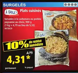 Norma A TABLE! Plats cuisinés offre