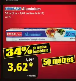 Norma EMBAL'ALU Aluminium offre