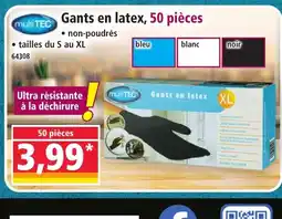 Norma MULTITEC Gants en latex, 50 pièces offre