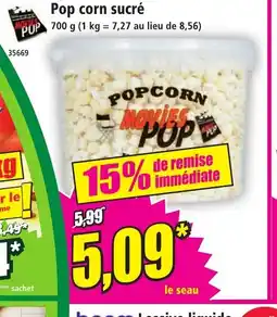 Norma Pop corn sucré offre