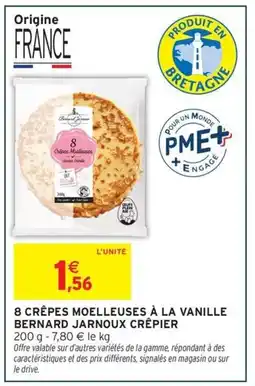 Intermarché Hyper 8 crêpes moelleuses à la vanille bernard jarnoux crêpier offre