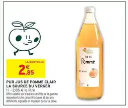 Intermarché Hyper Pur jus de pomme clair la source du verger offre