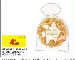Intermarché Hyper Brioche suisse à la crème pâtissière offre
