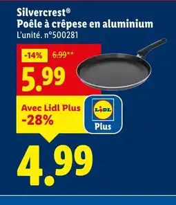Lidl SILVERCREST Poêle à crêpese en aluminium offre