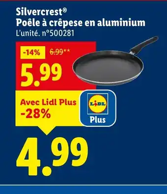 SILVERCREST Poêle à crêpese en aluminium