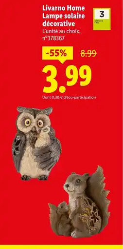 Lidl LIVARNO HOME Lampe solaire décorative offre