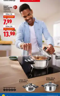Lidl ERNESTO Faitout en acier inoxydable offre