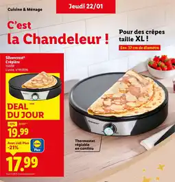 Lidl SILVERCREST Crêpière offre