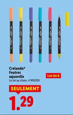 Lidl CRELANDO Feutres aquarelle offre