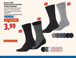 Lidl ESMARA Chaussettes en coton bio femme ou homme offre