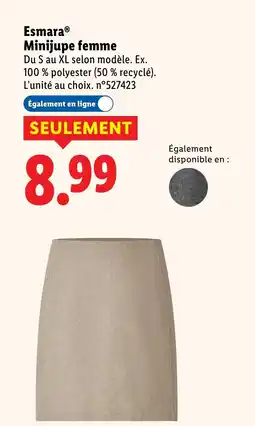 Lidl ESMARA Minijupe femme offre