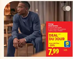 Lidl LIVERGY Sweat homme offre