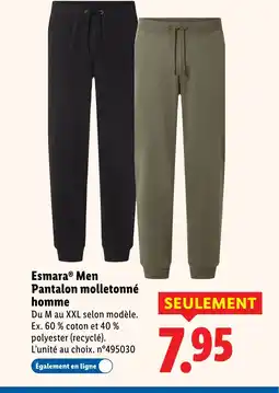 Lidl ESMARA Men Pantalon molletonné offre