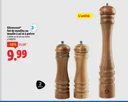 Lidl SILVERCREST Set de moulins ou moulin à sel et à poivre offre