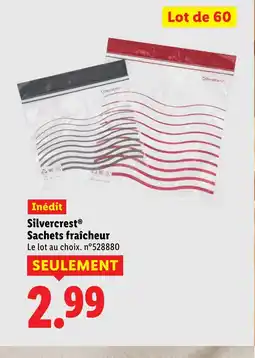 Lidl SILVERCREST Sachets fraîcheur offre
