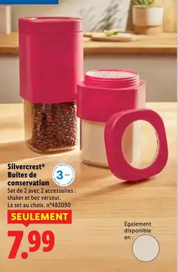 Lidl SILVRCREST Boîtes de conservation offre