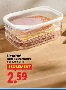 Lidl SILVERCREST Boîtes à charcuterie offre