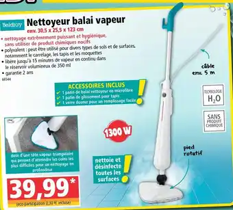 Norma Nettoyeur balai vapeur offre
