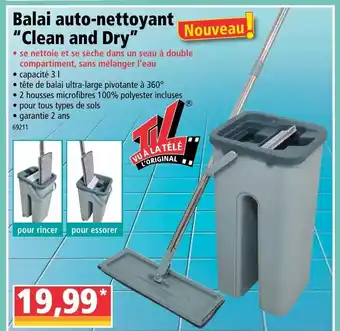 Norma Balai auto-nettoyant "Clean and Dry" offre