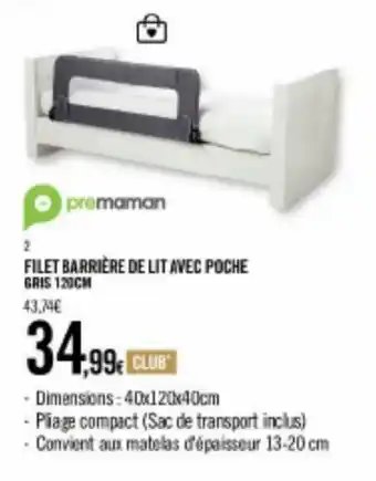 Orchestra Filet barrière de lit avec poche offre