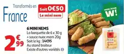 Auchan 6 mini nems offre