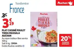 Auchan Plat cuisiné poulet tikka massala auchan offre