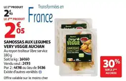 Auchan Samossas aux legumes very veggie auchan offre
