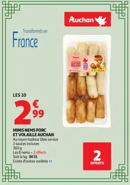 Auchan Minis nems porc et volaille auchan offre