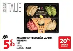 Auchan Assortiment bouchées vapeur wei ming offre