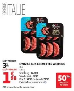 Auchan Gyozas aux crevettes wei ming offre
