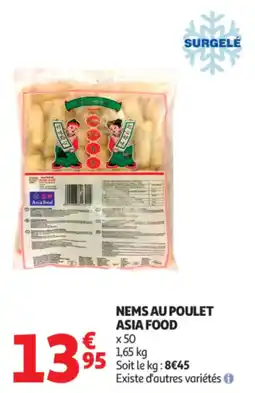 Auchan Nems au poulet asia food offre