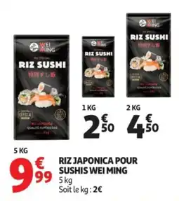 Auchan Riz japonica pour sushis wei ming offre