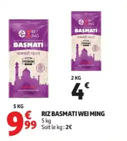 Auchan Riz basmati wei ming offre