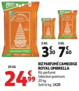 Auchan Riz parfumé cambodge royal umbrella offre
