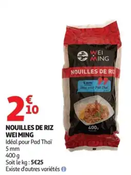 Auchan Nouilles de riz wei ming offre