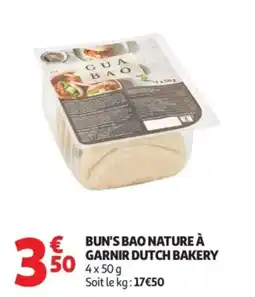 Auchan Bun's bao nature à garnir dutch bakery offre