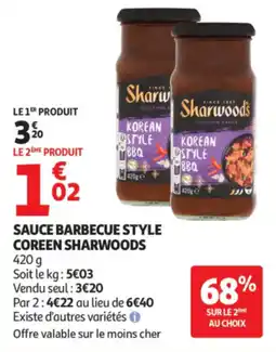 Auchan Sauce barbecue style coreen sharwoods offre
