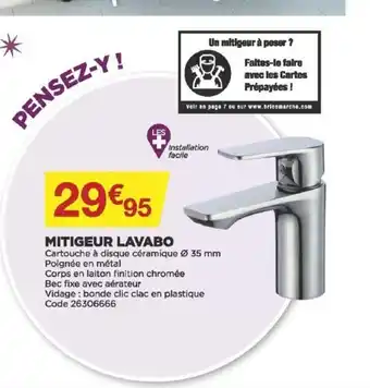 Bricomarché Mitigeur Lavabo offre